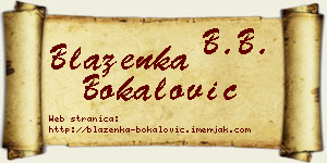 Blaženka Bokalović vizit kartica